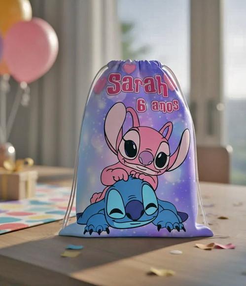 Mochilinha Saco Llilo &stich