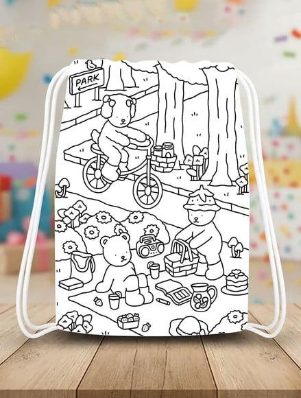 Mochilinha Saco para Colorir