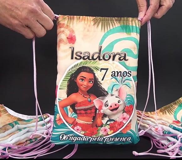 Mochilinha Saco Personalizada - Tamanho 21x30cm