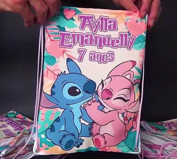 Mochilinha Saco Personalizada - Tamanho 21x30cm