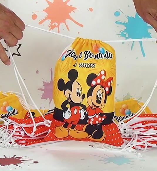 Mochilinha Saco Personalizada - Tamanho 21x30cm