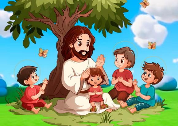 Quebra Cabeça Jesus e as Crianças 20 Peças