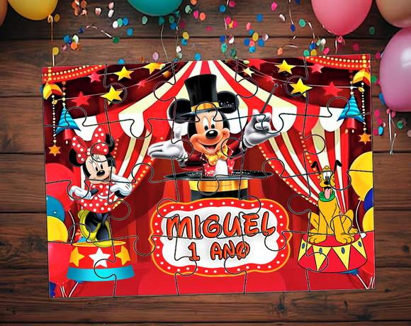 Quebra Cabeça Mickey Circo * 20 Peças