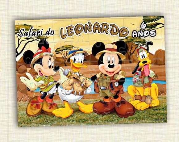 Quebra Cabeça Mickey Safari - 40 Peças