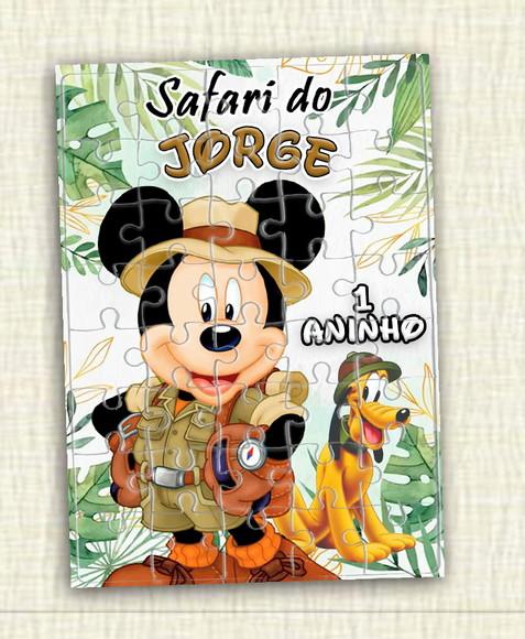 Quebra Cabeça Mickey Safari - 40 Peças