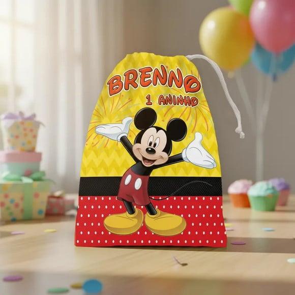 Sacolinha / Saquinho Surpresa Mickey para Guloseimas