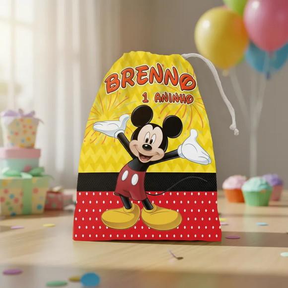 Sacolinha / Saquinho Surpresa Mickey para Guloseimas