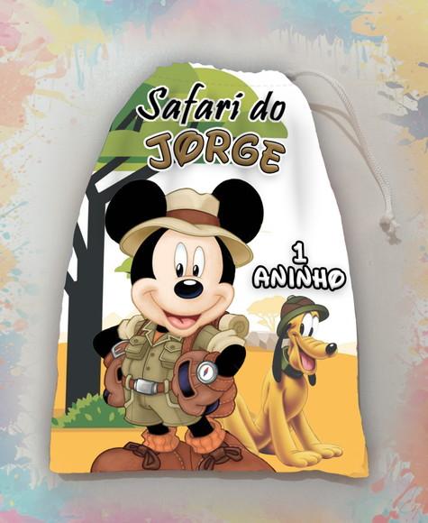 Sacolinha / Saquinho Surpresa Mickey Safar para Guloseimas