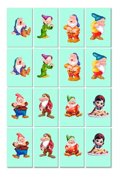 Jogo da Memória Branca de Neve