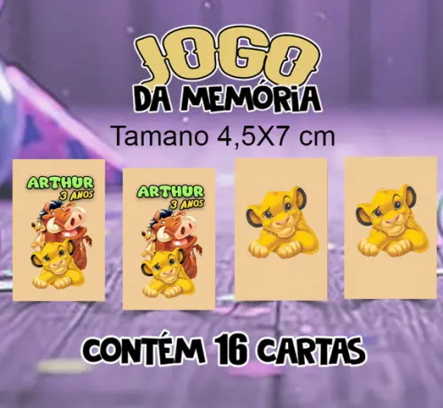 Jogo da Memória Rei Leão