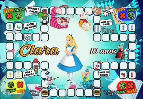 Jogo Ludo Alice no País das Maravilhas