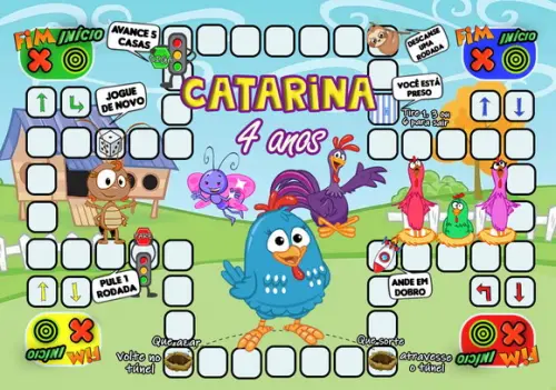 Jogo Ludo Galinha Pintadinha