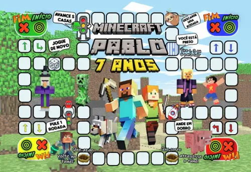 Jogo Ludo Minecraft