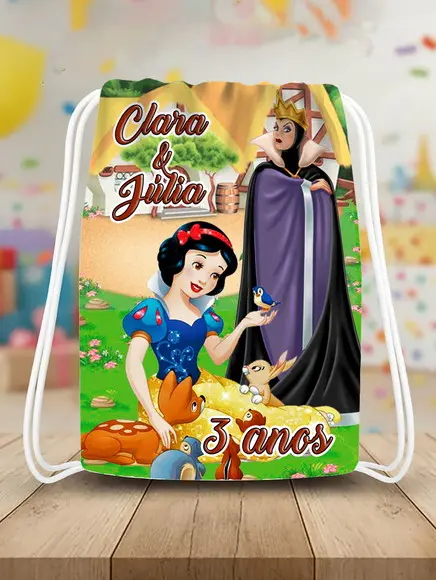 Mochilinha Saco Branca de Neve