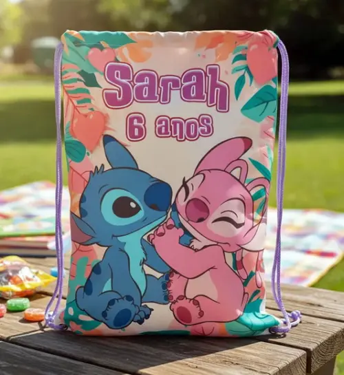 Mochilinha Saco Llilo &stich