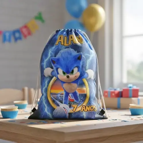 Mochilinha Saco Sonic