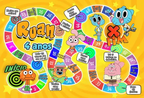o Incrível Mundo de Gumball Tabuleiro