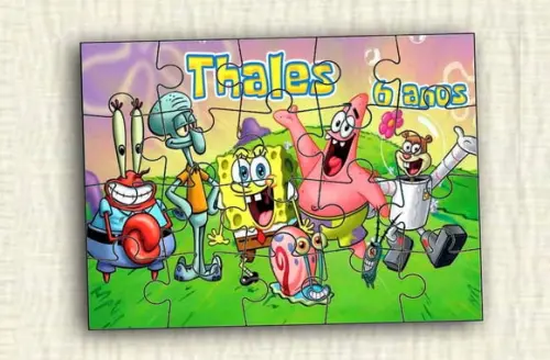 Quebra Cabeça Bob Esponja * 20 Peças