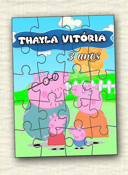 Quebra Cabeça Família Pig - 20 Peças