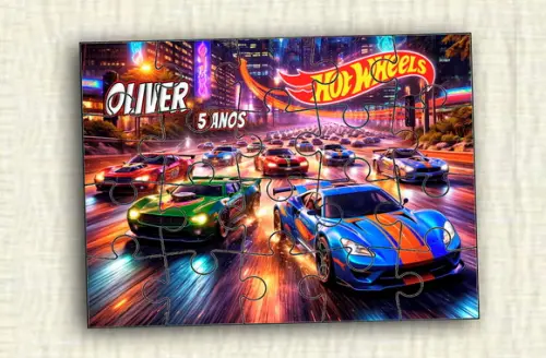 Quebra Cabeça Hot Wheels * 20 Peças