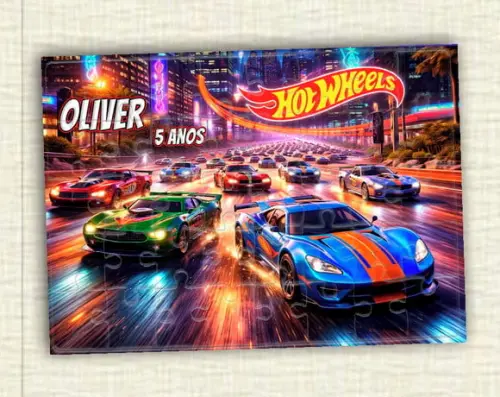 Quebra Cabeça Hot Wheels * 40 Peças