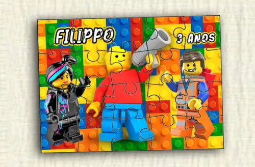 Quebra Cabeça Lego * 20 Peças
