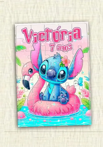 Quebra Cabeça Lilo & Stitch * 40 Peças