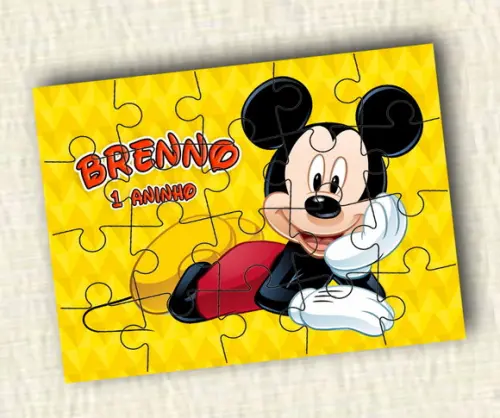 Quebra Cabeça Mickey * 20 Peças