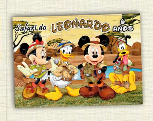 Quebra Cabeça Mickey Safari - 40 Peças