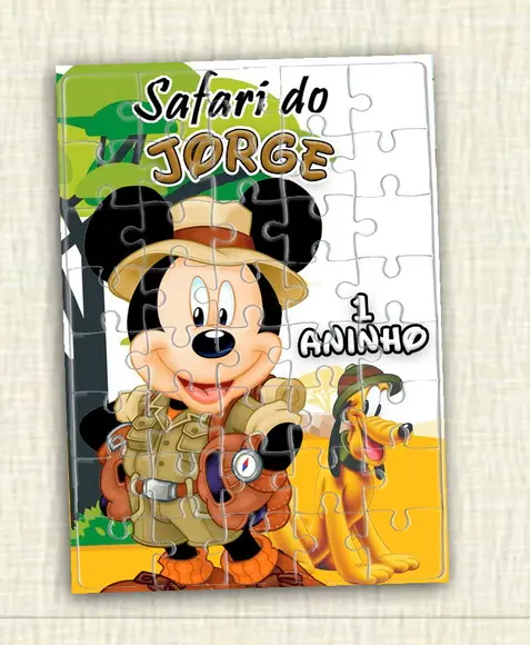Quebra Cabeça Mickey Safari - 40 Peças
