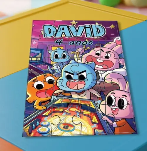 Quebra Cabeça o Incrível Mundo de Gumball * 20 Peças