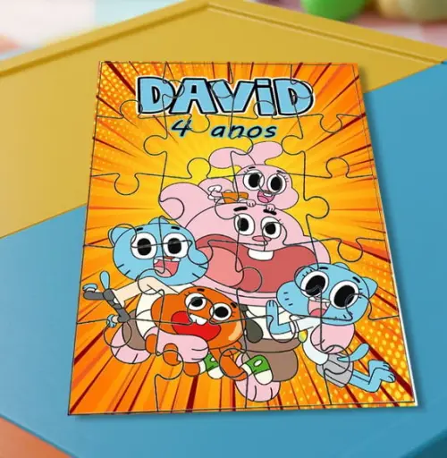 Quebra Cabeça o Incrível Mundo de Gumball * 20 Peças