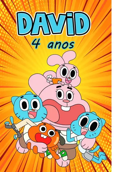 Quebra Cabeça o Incrível Mundo de Gumball * 20 Peças