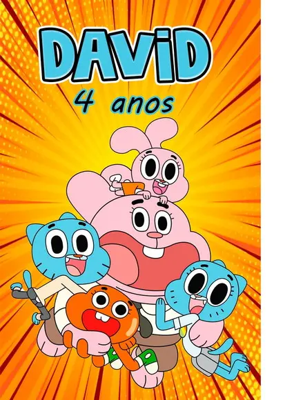 Quebra Cabeça o Incrível Mundo de Gumball * 40 Peças