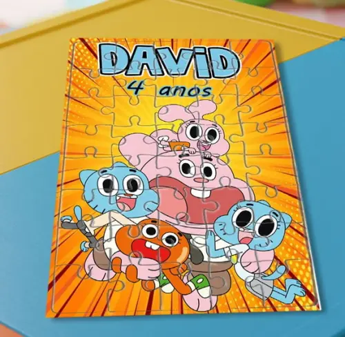 Quebra Cabeça o Incrível Mundo de Gumball * 40 Peças