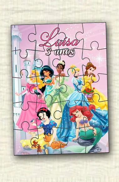 Quebra Cabeça Princesas - 20 Peças