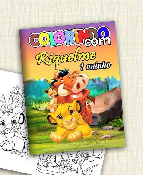 Revistinha para Colorir Rei Leão