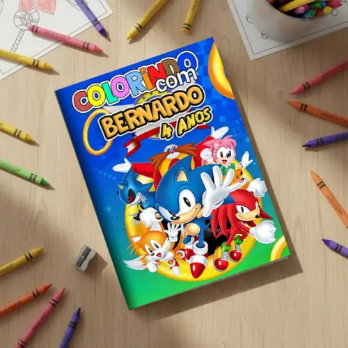 Revistinha para Colorir Sonic