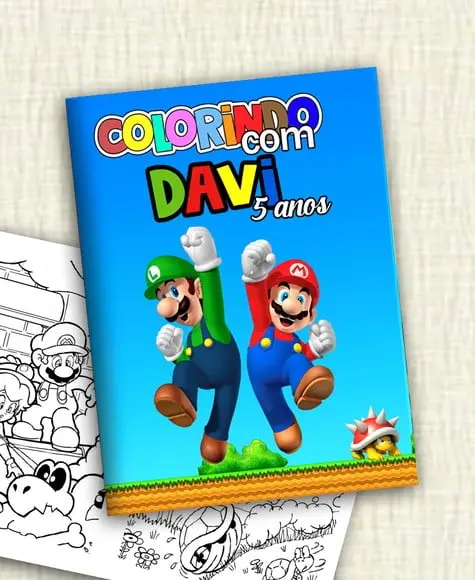 Revistinha para Colorir Super Mario