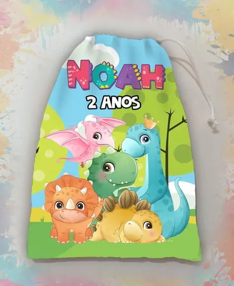Sacolinha / Saquinho Dinossauro para Guloseimas
