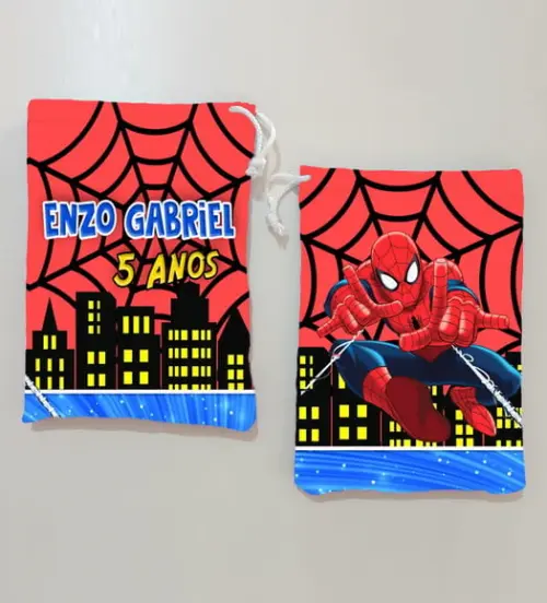 Sacolinha / Saquinho Surpresa Homem Aranha para Guloseimas