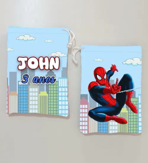Sacolinha / Saquinho Surpresa Homem Aranha para Guloseimas