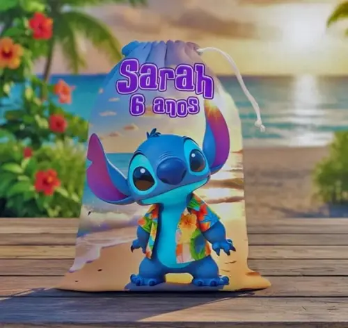 Sacolinha / Saquinho Surpresa Lilo e Stitch para Guloseimas
