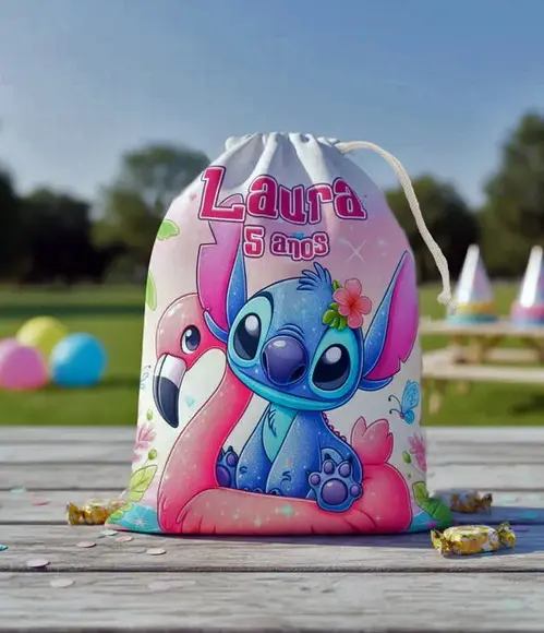 Sacolinha / Saquinho Surpresa Lilo e Stitch para Guloseimas