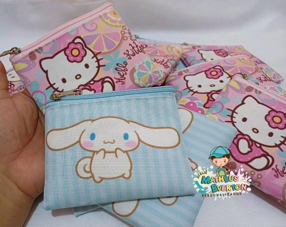 100 Porta Moedas Hello Kitty Tamanho: 10x12cm