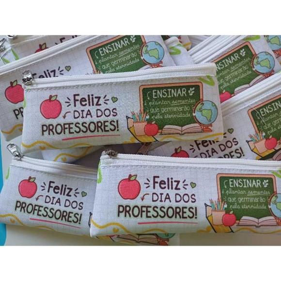 20 Estojos Slim Personalizado Professores Tamanho 19x7