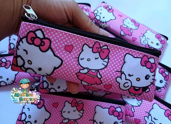 25 Estojos Slim Personalizado Hello Kitty Tam: 19x7cm