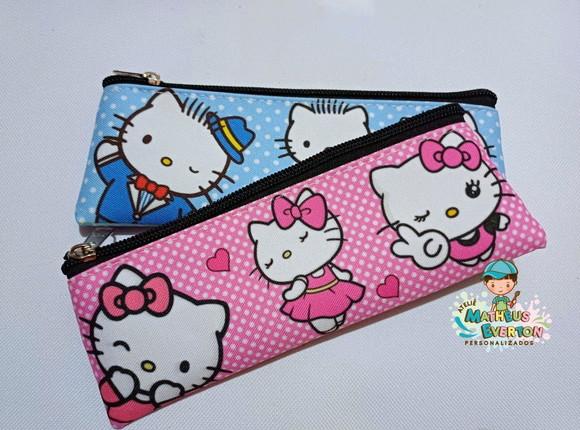 25 Estojos Slim Personalizado Hello Kitty Tam: 19x7cm