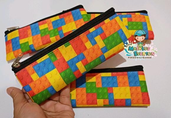 25 Estojos Slim Personalizado Lego Tam: 19x7