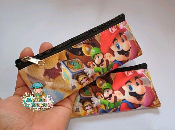 25 Estojos Slim Personalizado Super Mario Bros Tam: 19x7